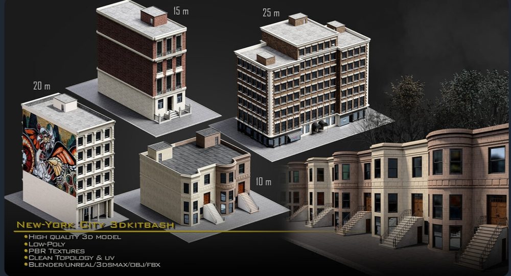 Mid-size buildings: apartments aur offices