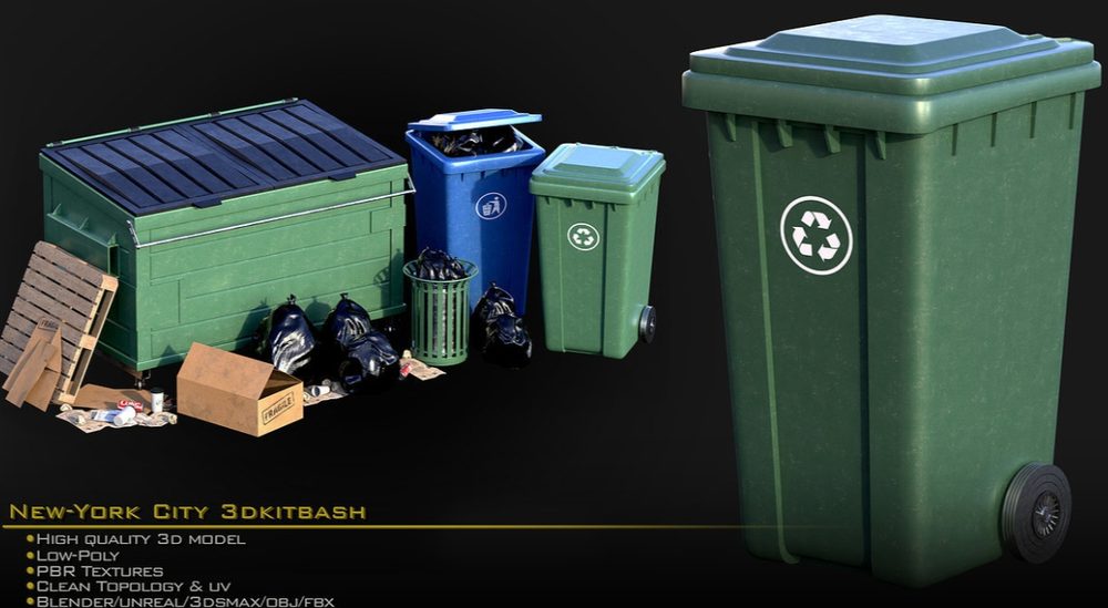 Props: kachra, dabbe, pallet