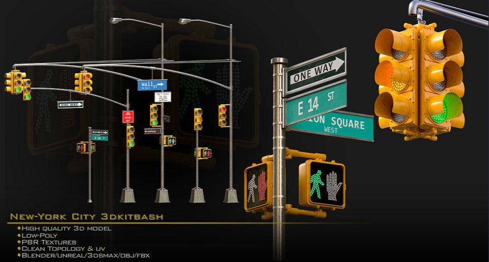 Traffic lights aur street signs